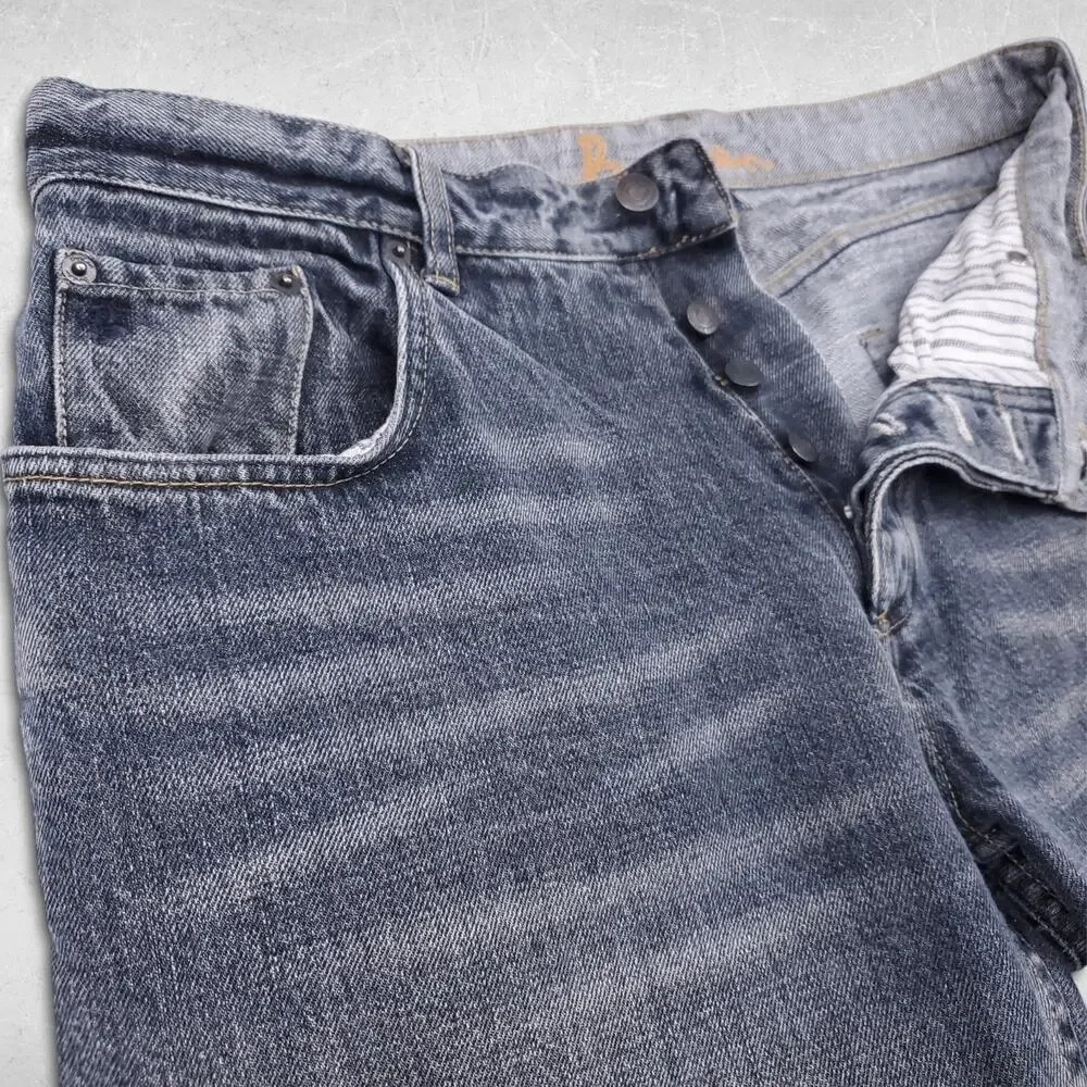 Boden Jeans Mens 36 Blue Med Wash Straight Leg Button Fly Classic Fit Denim
